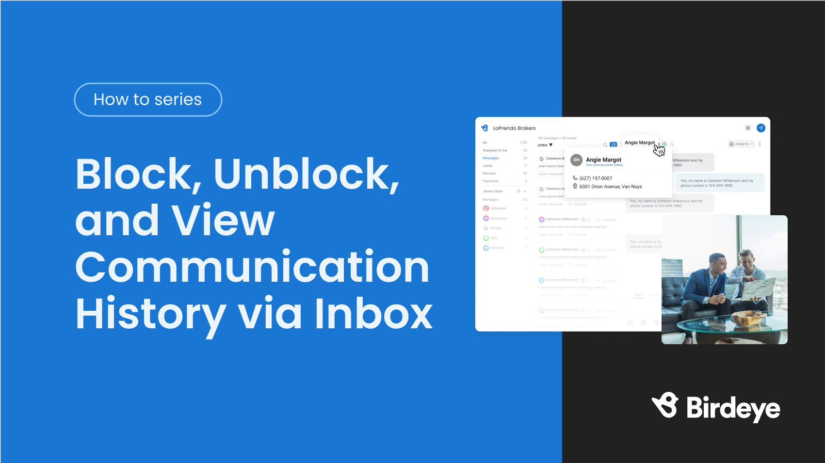 Block, Unblock, and View Communication History via Inbox Birdeye
