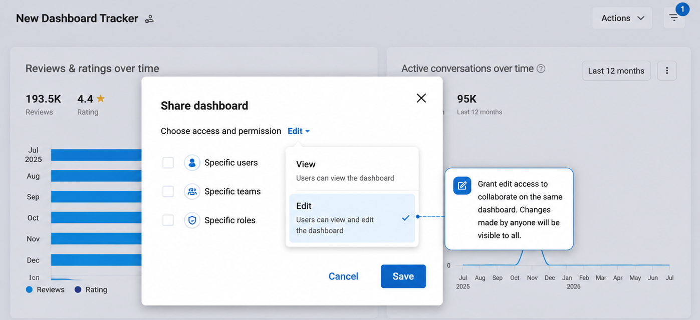 Introducing Dashboard Edit Access: Collaborate on Reports in Real Time